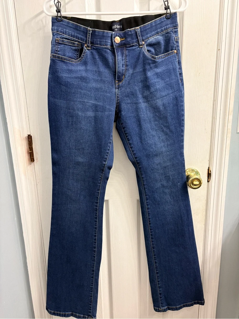 Women's Dark Blue Flare Jeans - Stretch Bootcut by Heritage